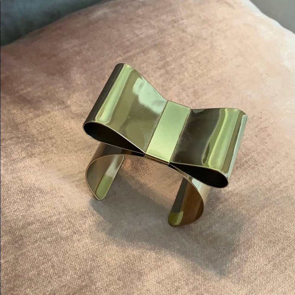 Gold Bow Cuff Bracelet
